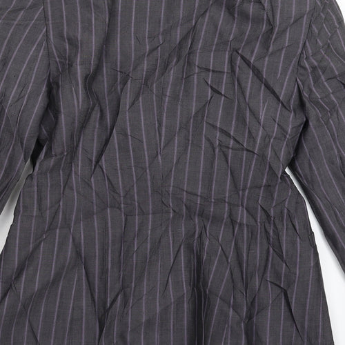 Luis Civit Womens Grey Striped  Jacket Suit Jacket Size 8