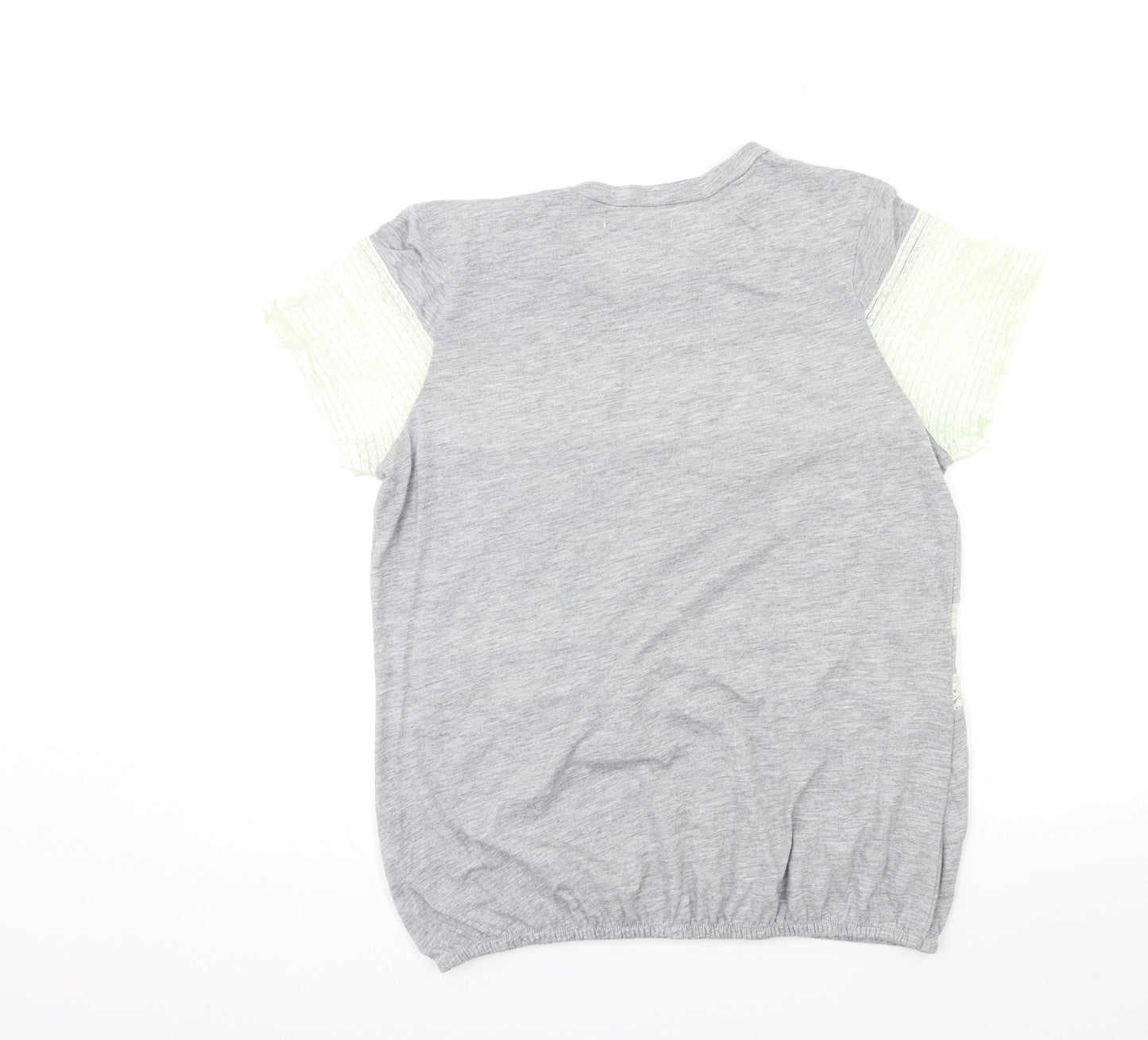 George Womens Grey Striped  Basic T-Shirt Size 16