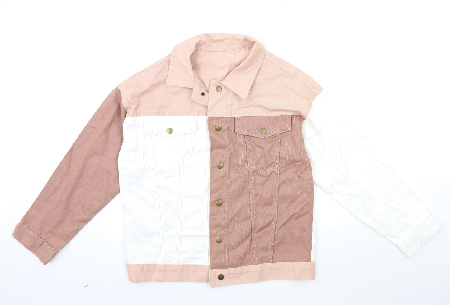 Preworn Womens Pink  Denim Jacket  Size S