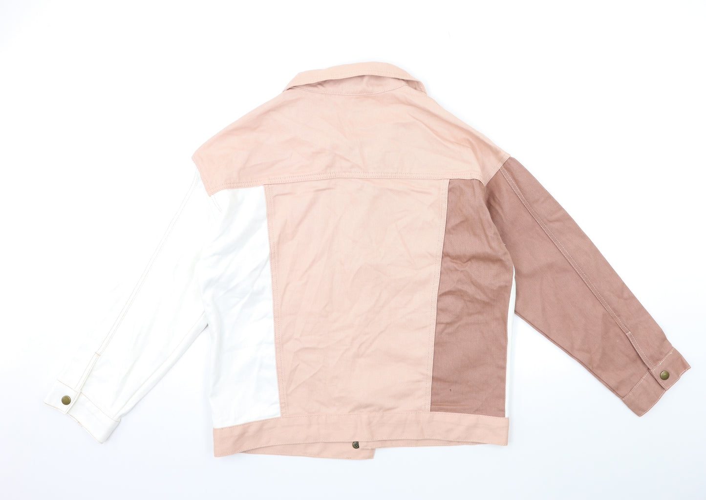 Preworn Womens Pink  Denim Jacket  Size S