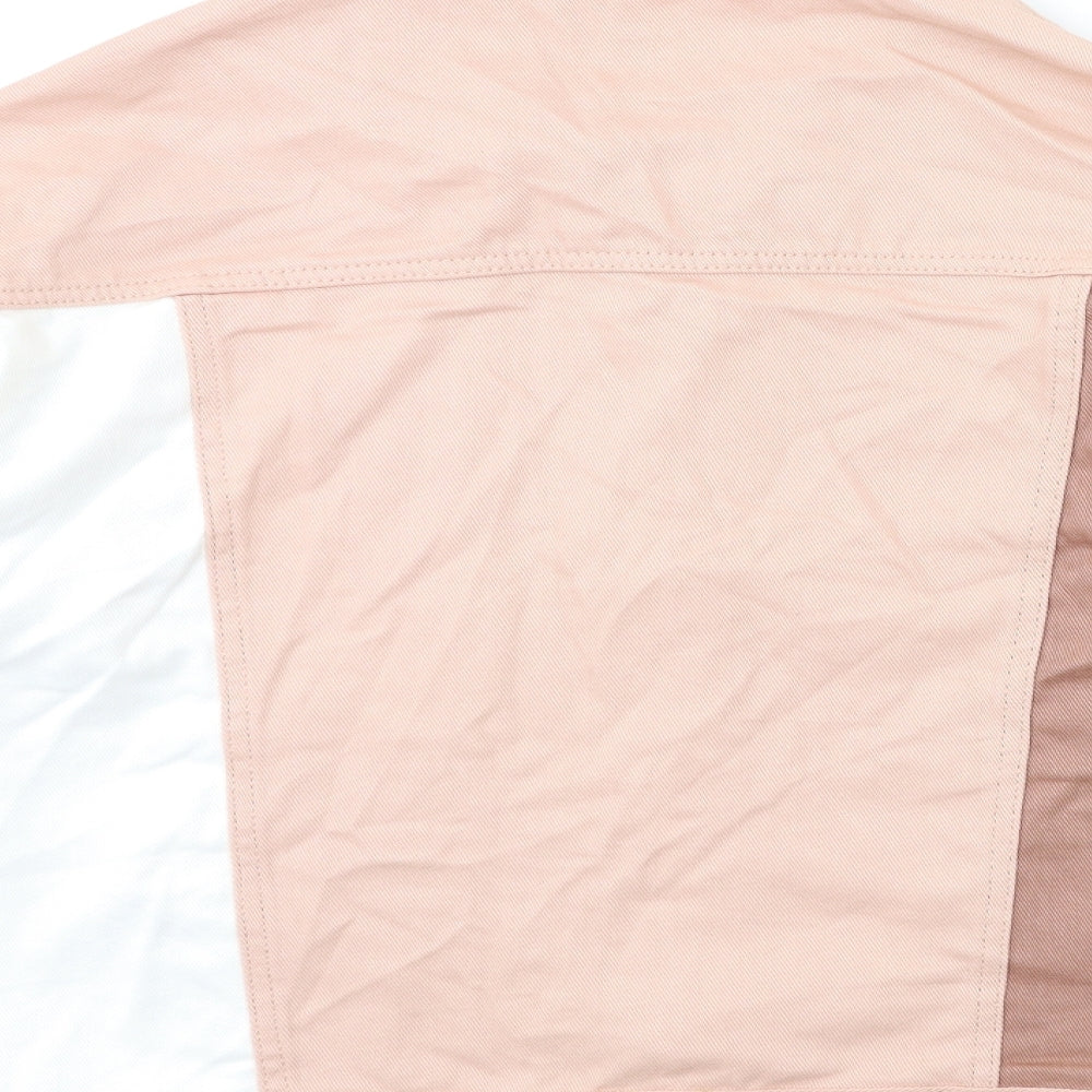 Preworn Womens Pink  Denim Jacket  Size S