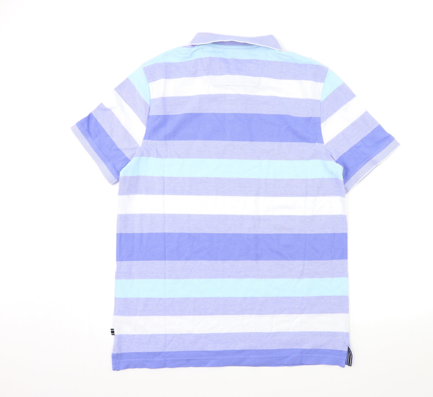 Maine Mens Purple Striped   Polo Size M