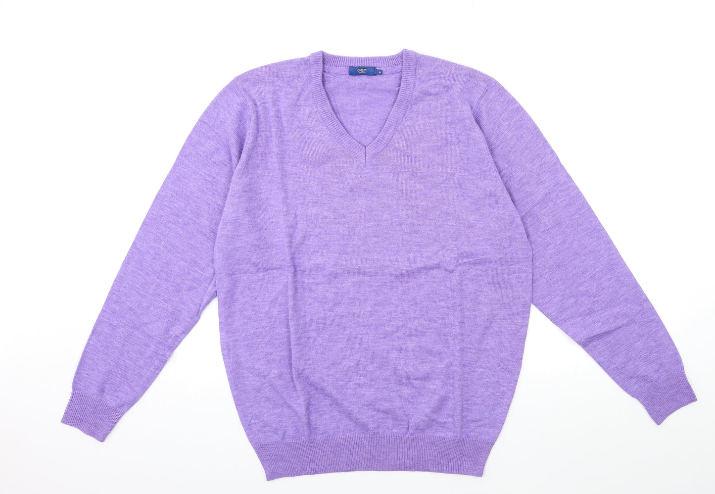 Cotton Traders Mens Purple  Knit Pullover Jumper Size M