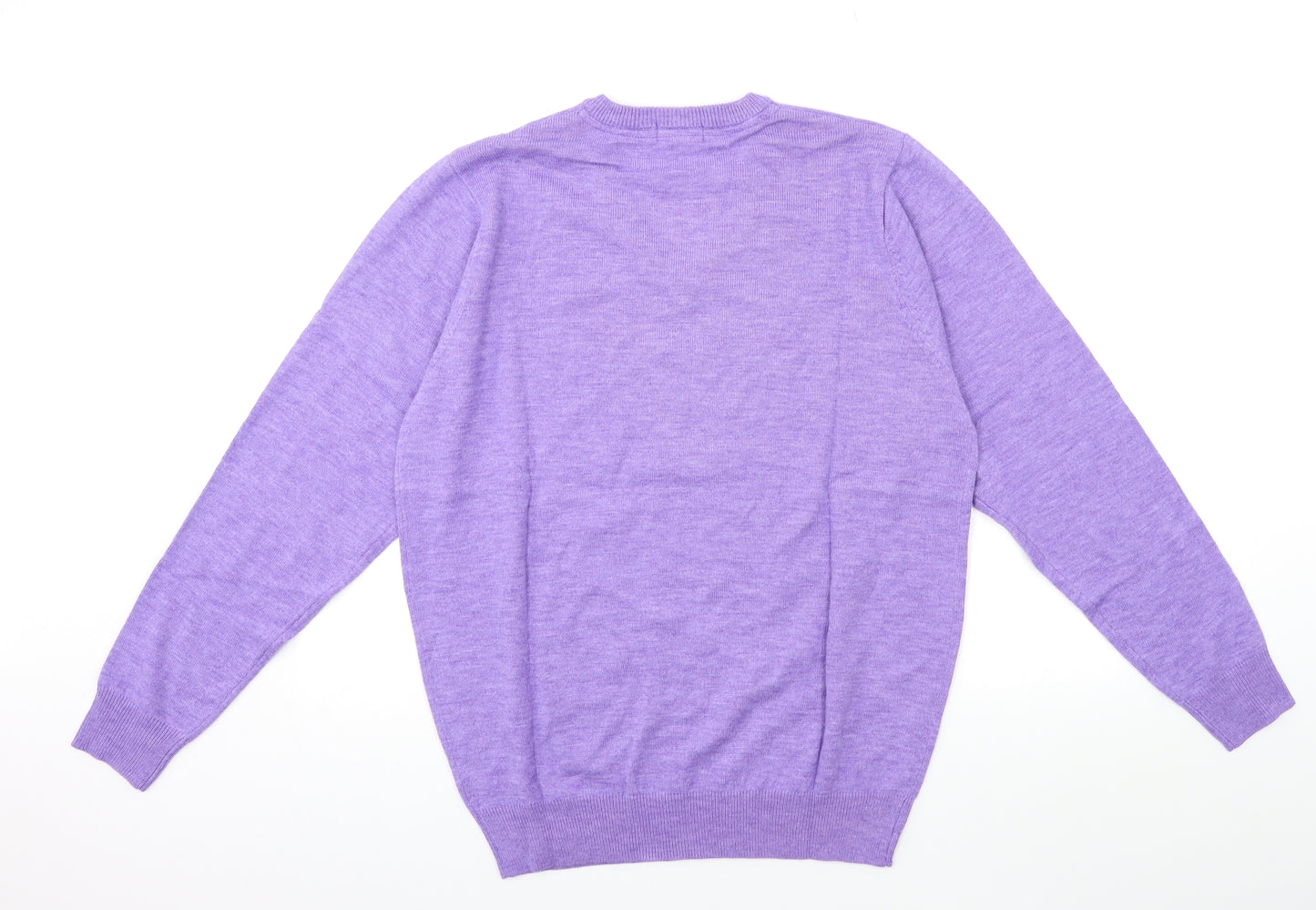Cotton Traders Mens Purple  Knit Pullover Jumper Size M
