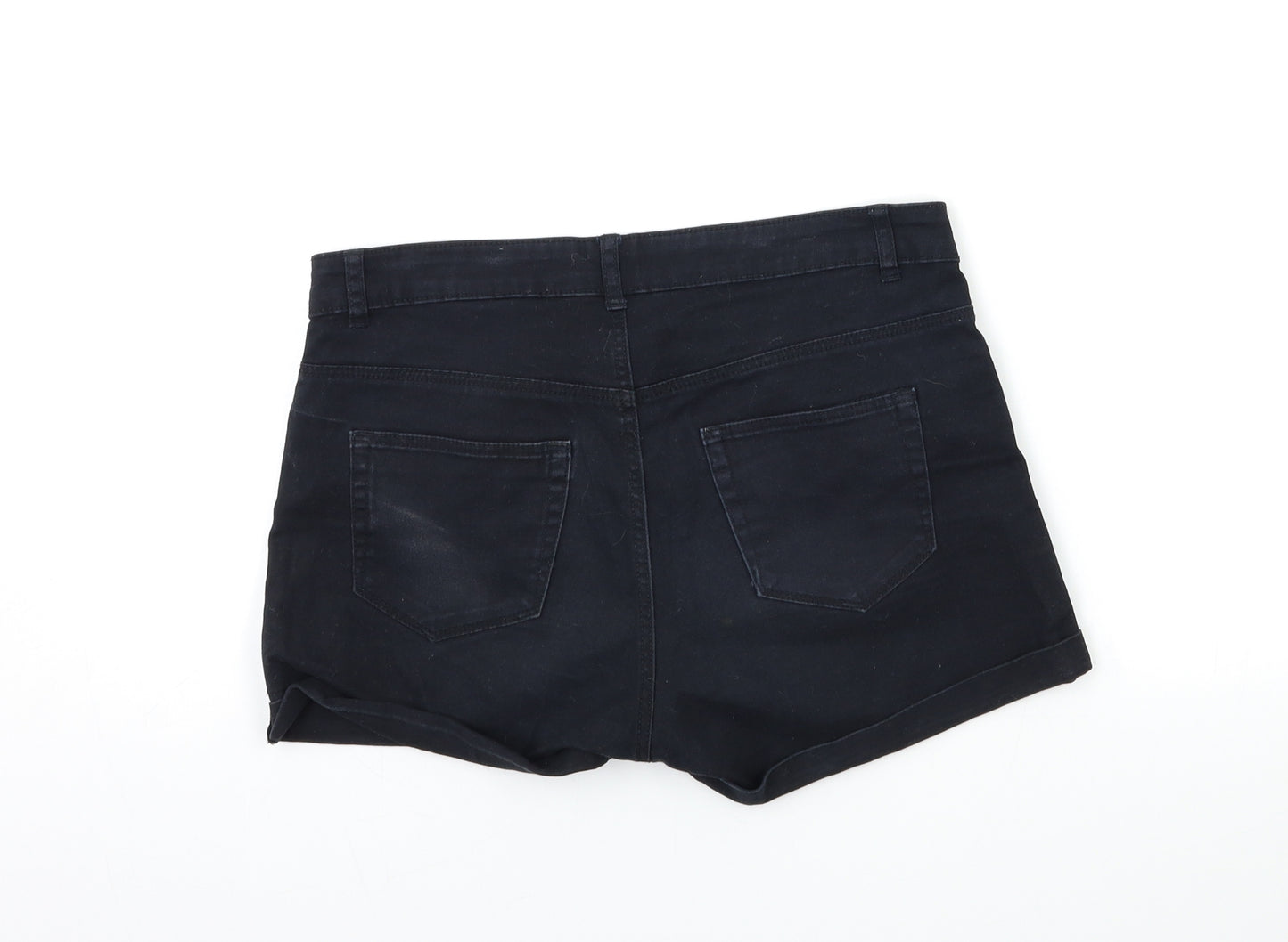 H&M Girls Black  Denim Cut-Off Shorts Size 15 Years