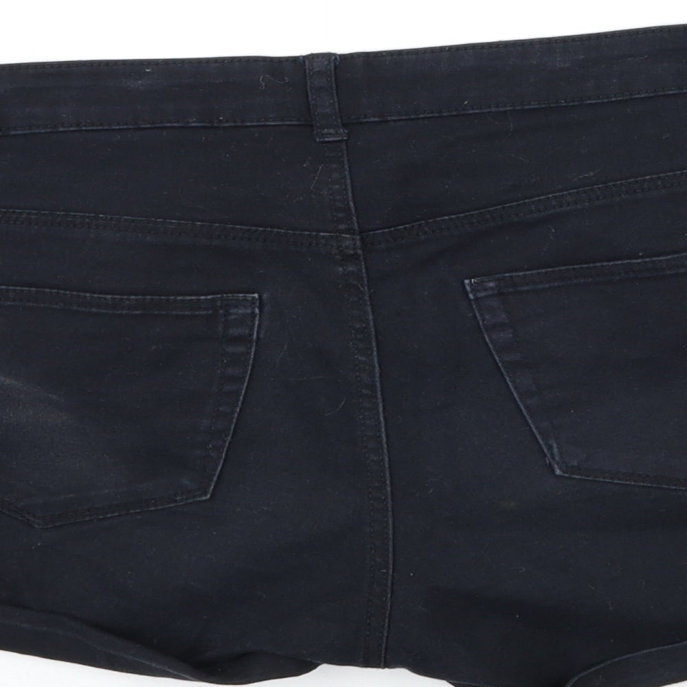 H&M Girls Black  Denim Cut-Off Shorts Size 15 Years