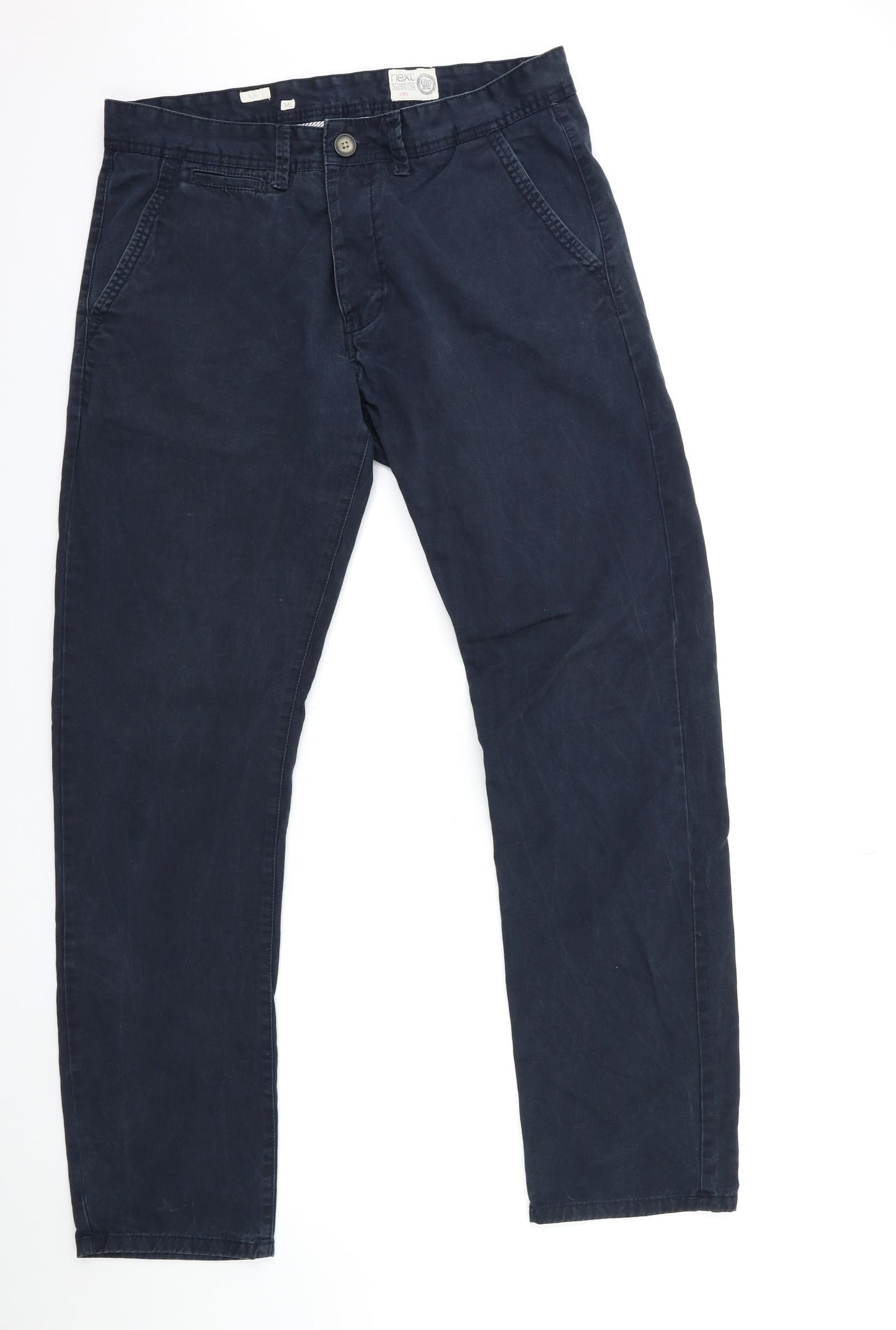 NEXT Mens Blue   Chino Trousers Size 34 in L32 in
