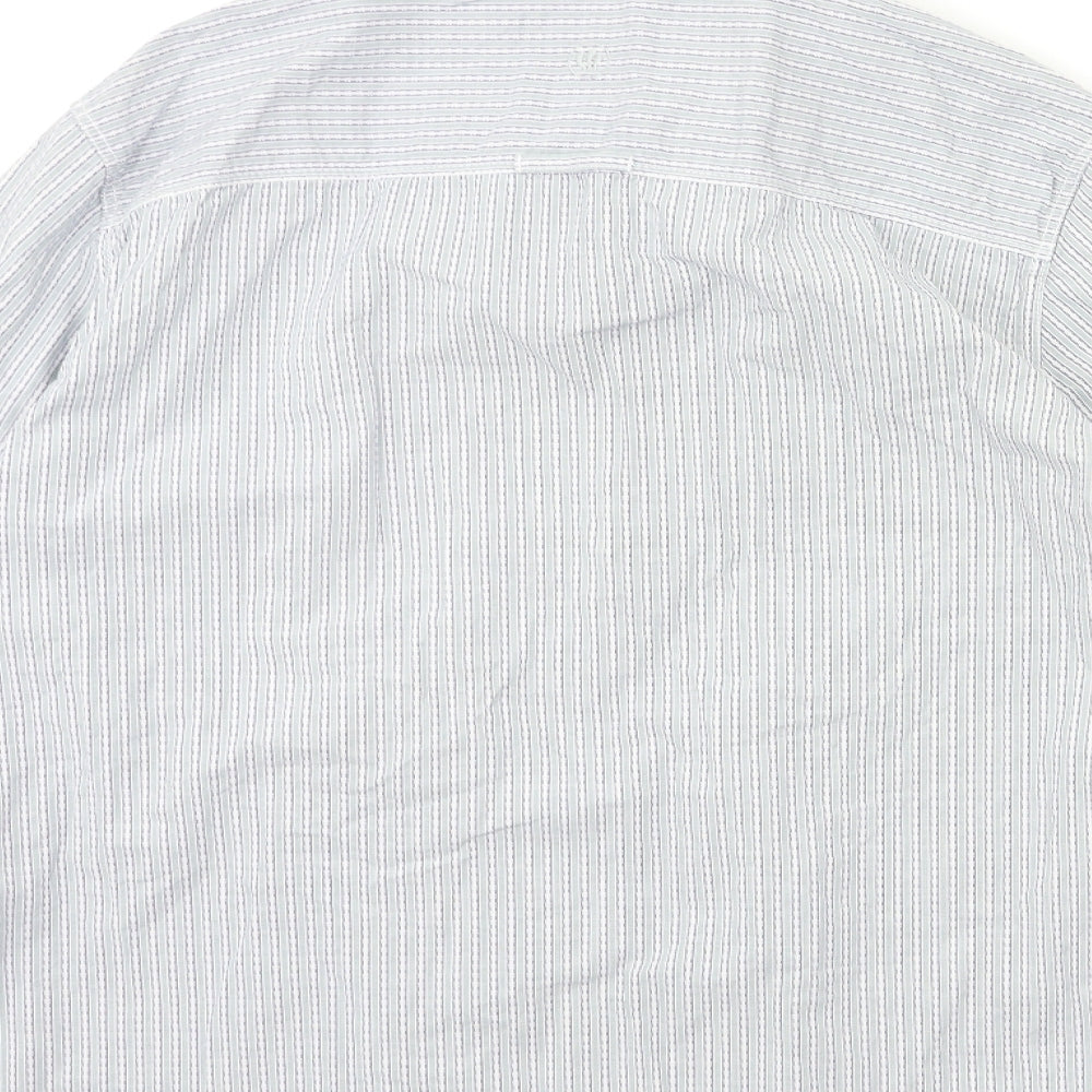 Fat Face Mens Grey Striped   Button-Up Size L