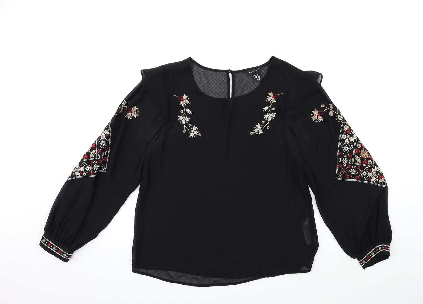New Look Womens Black   Basic Blouse Size 8