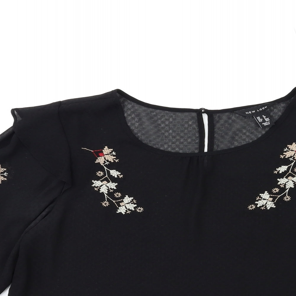 New Look Womens Black   Basic Blouse Size 8