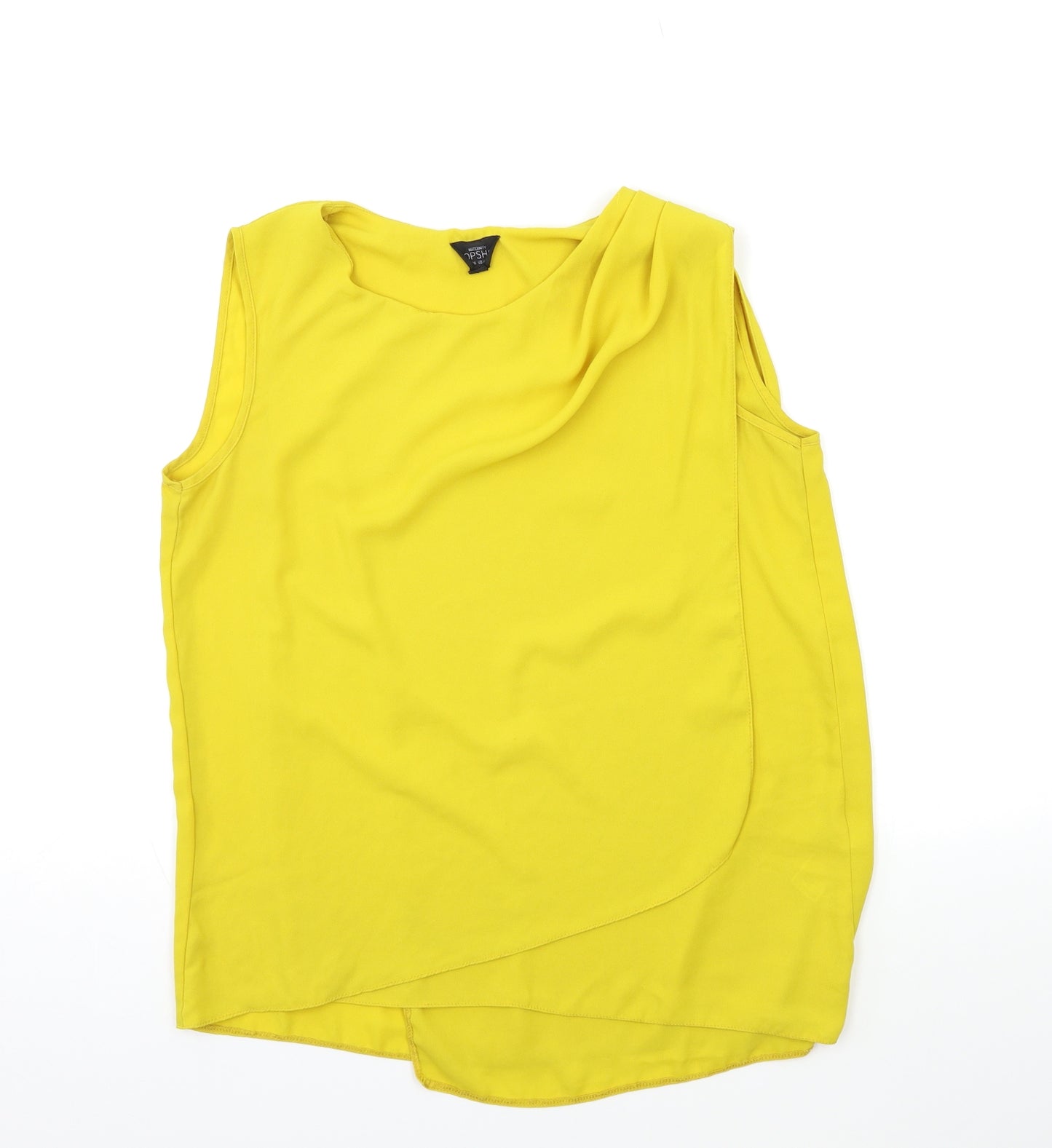 Topshop Womens Yellow   Basic Blouse Size 8