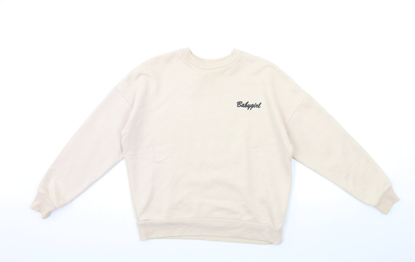 Topshop Womens Beige   Pullover Sweatshirt Size 6