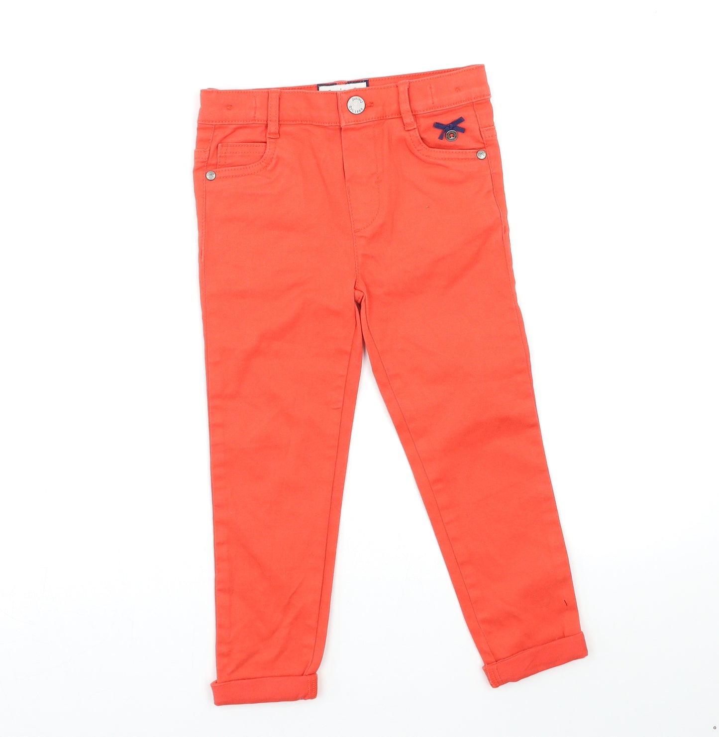 Jasper Conran Girls Red  Denim Skinny Jeans Size 4-5 Years