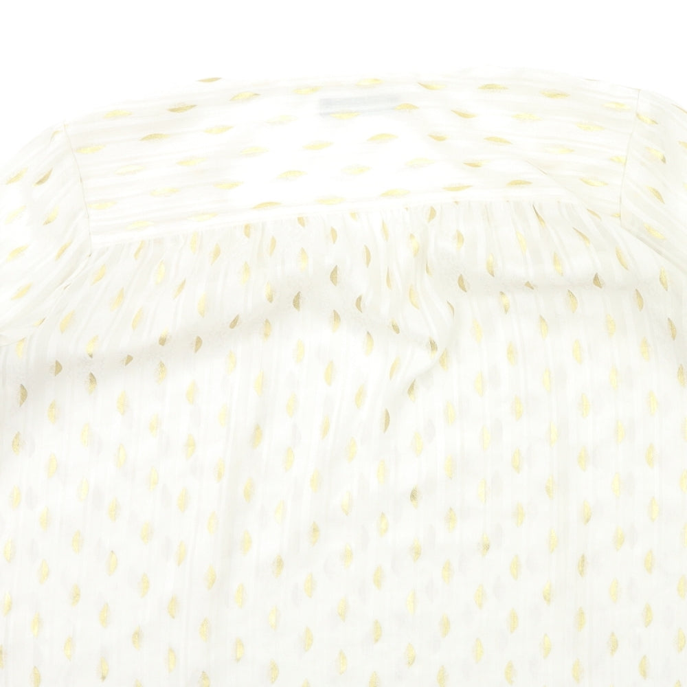 F&F Womens Beige Striped  Basic Blouse Size 10