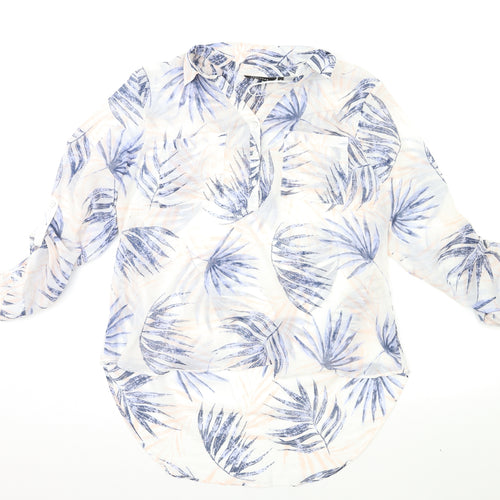 Peacocks Womens Pink Floral  Basic Blouse Size 16