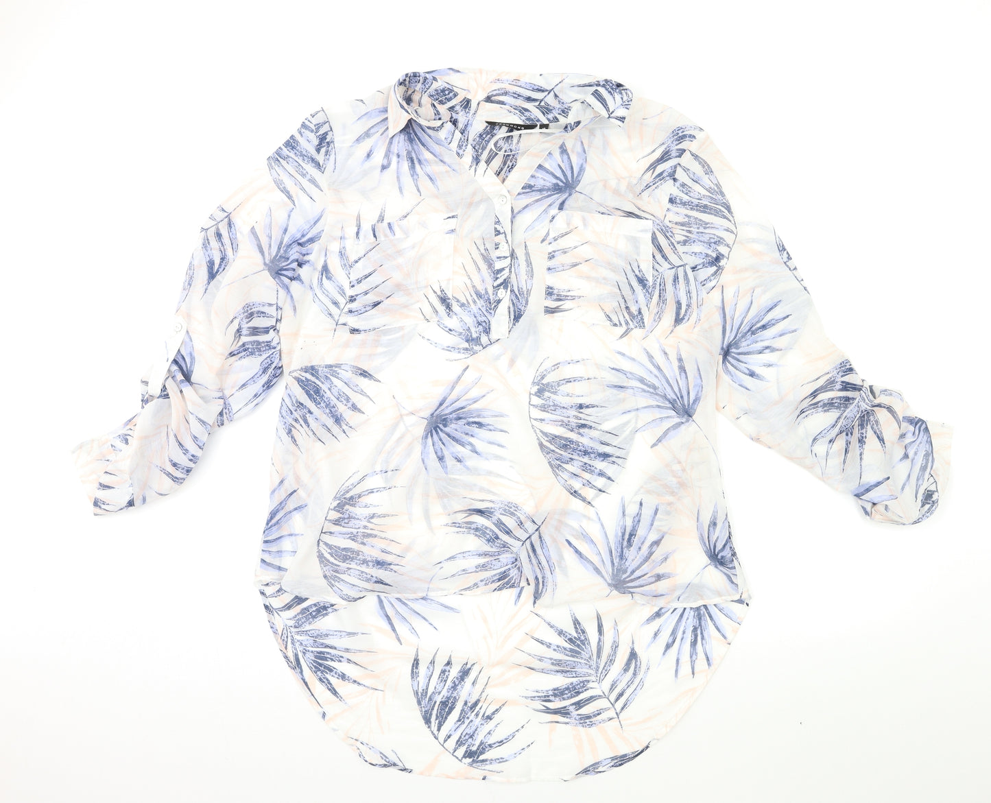 Peacocks Womens Pink Floral  Basic Blouse Size 16