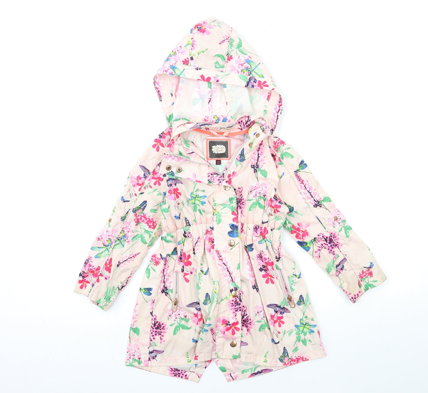 Ted Baker Girls Pink Floral  Rain Coat Coat Size 4-5 Years