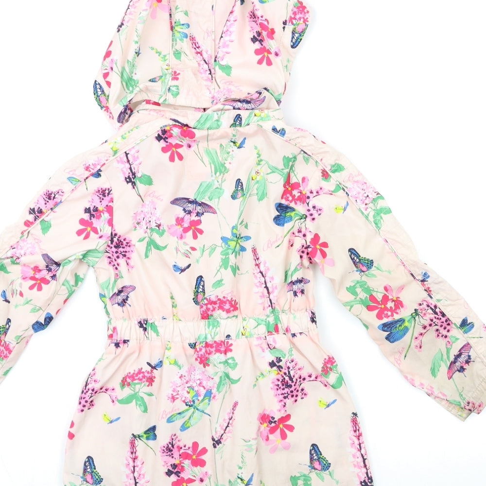 Ted Baker Girls Pink Floral  Rain Coat Coat Size 4-5 Years