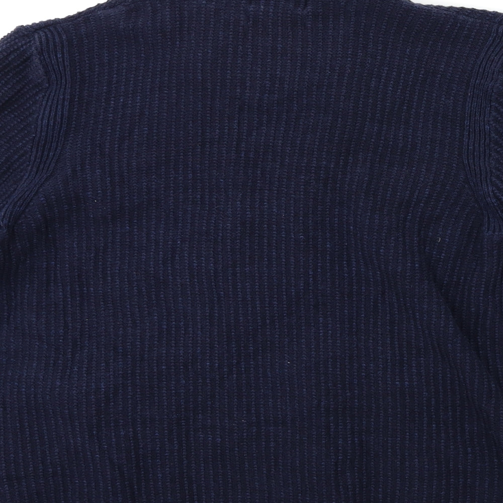 Marks and Spencer Mens Blue  Knit Cardigan Jumper Size L