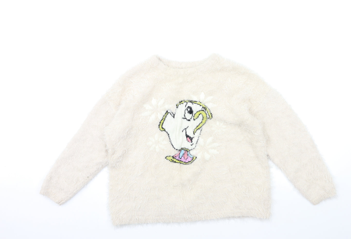 Primark Womens Beige  Knit Pullover Jumper Size 10  - Beauty and the Beast