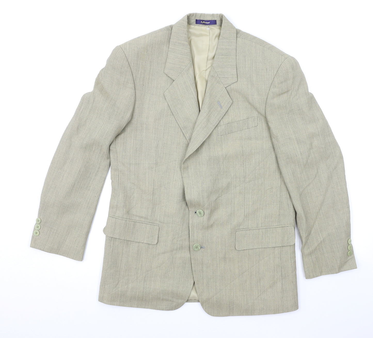 Preworn Mens Beige   Jacket Suit Jacket Size 46