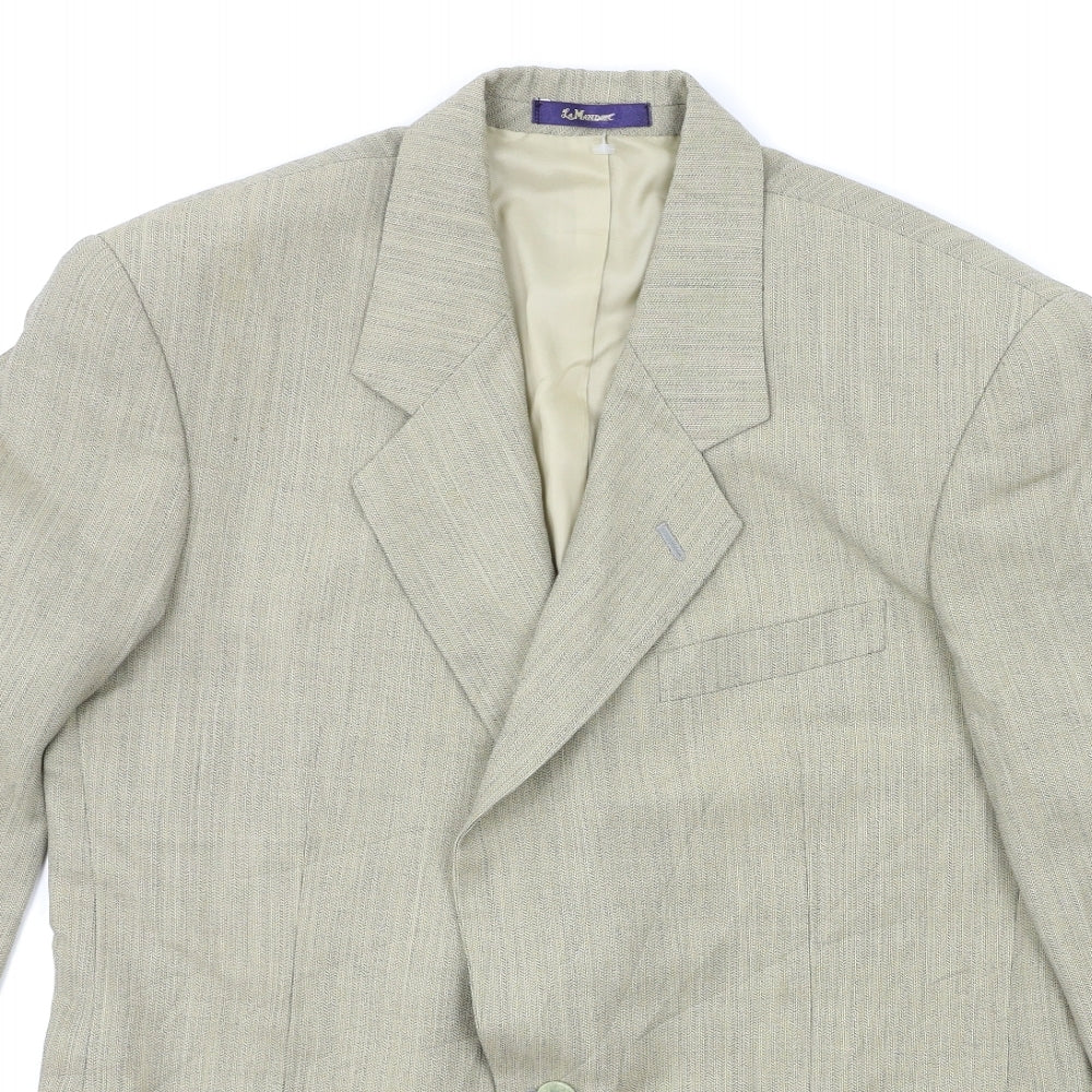 Preworn Mens Beige   Jacket Suit Jacket Size 46