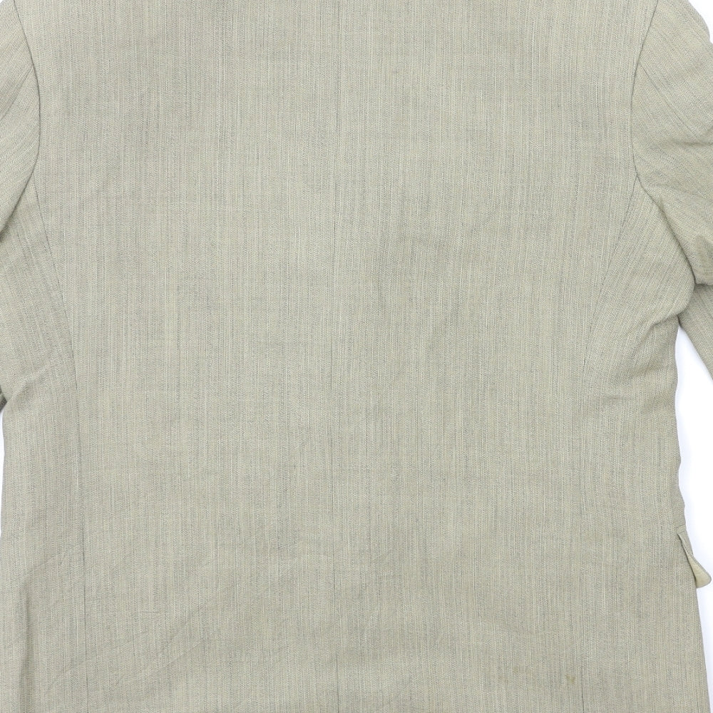 Preworn Mens Beige   Jacket Suit Jacket Size 46