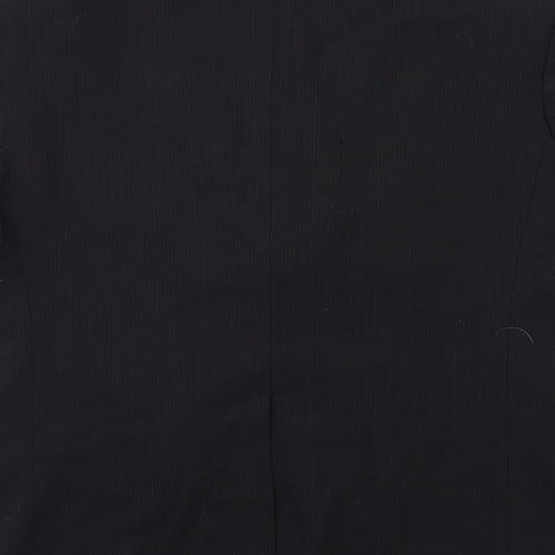 Johnathan Adams Mens Black Striped  Jacket Suit Size 38