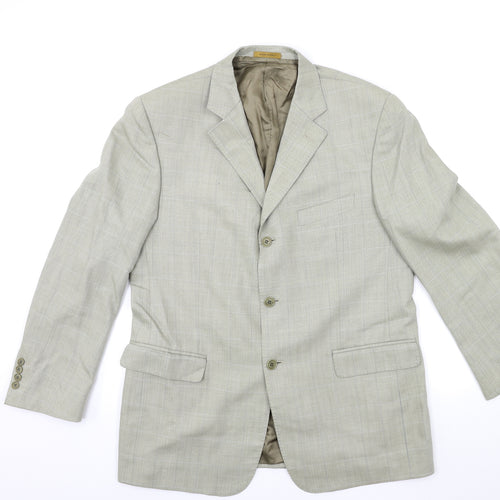 Marks and Spencer Mens Grey Check  Jacket Suit Jacket Size 42