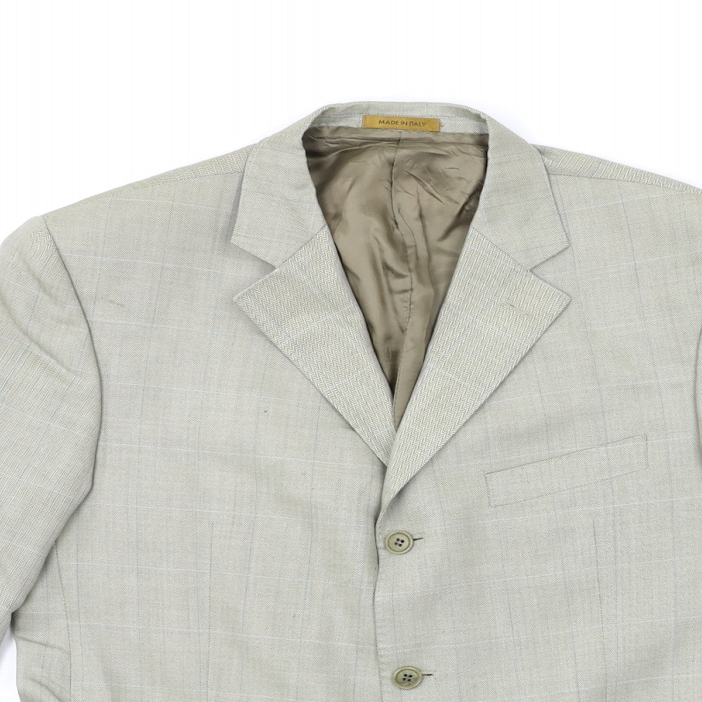 Marks and Spencer Mens Grey Check  Jacket Suit Jacket Size 42