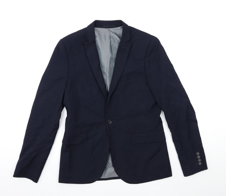 Topman Mens Blue   Jacket Suit Jacket Size 38