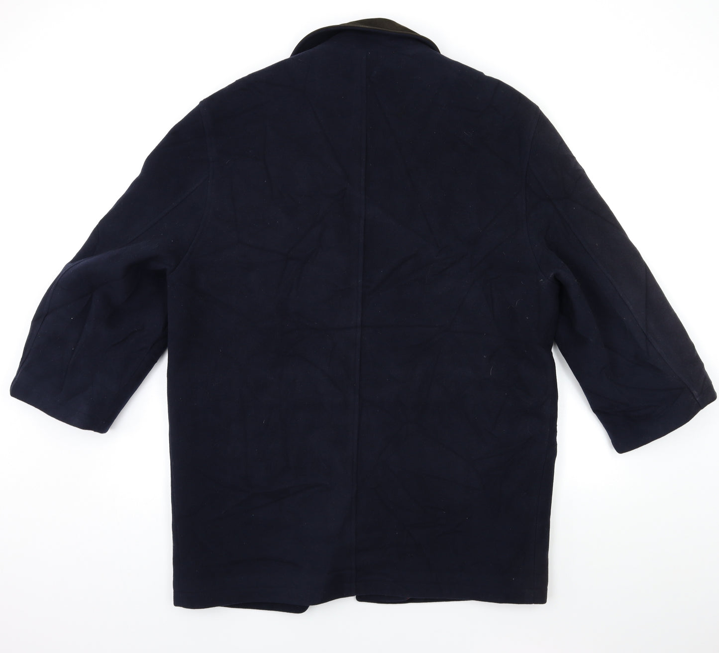 Preworn Mens Blue   Overcoat Coat Size L