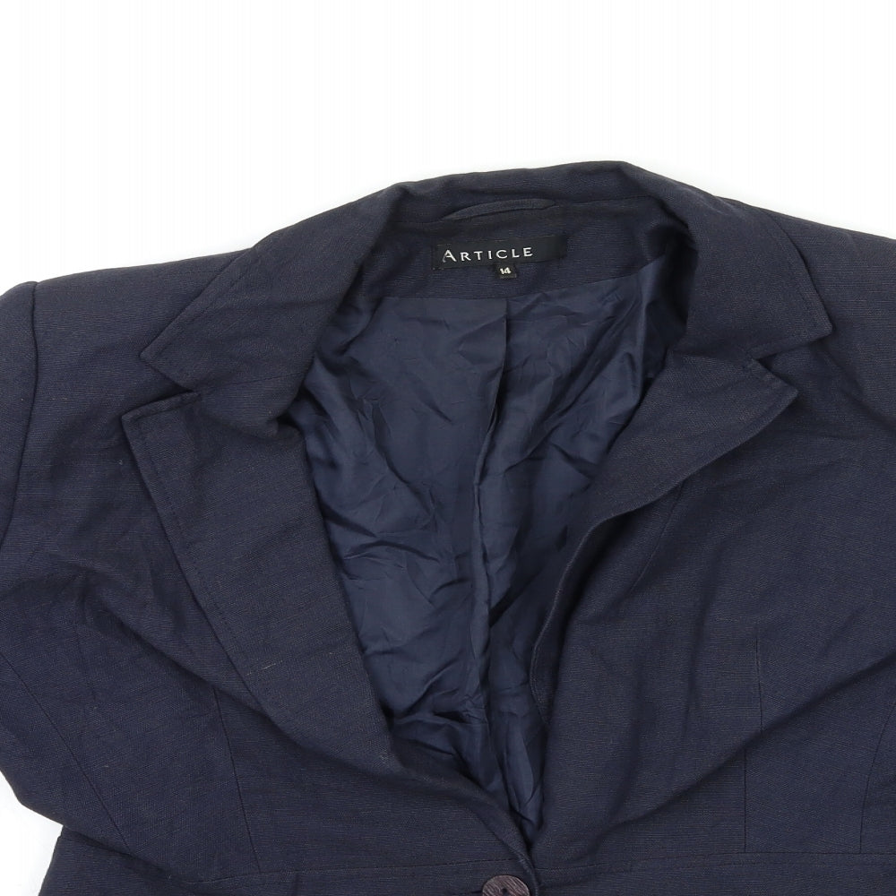 ARTICLE Womens Blue   Jacket Blazer Size 14