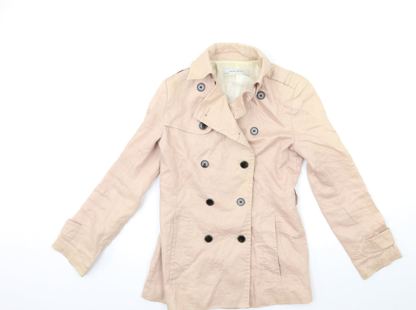 Zara Womens Pink   Trench Coat Coat Size S
