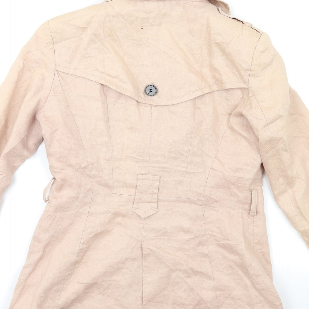 Zara Womens Pink   Trench Coat Coat Size S
