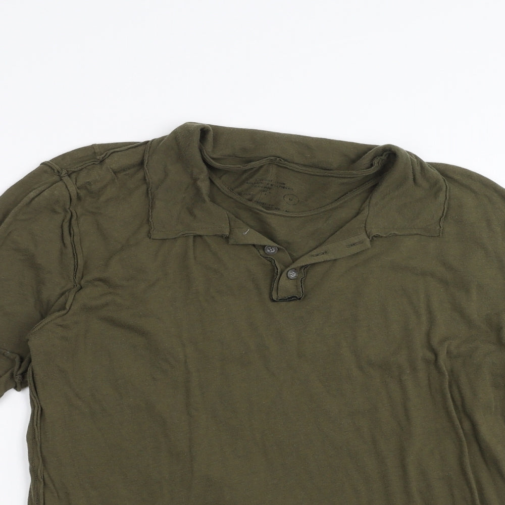 AllSaints Mens Green    T-Shirt Size M