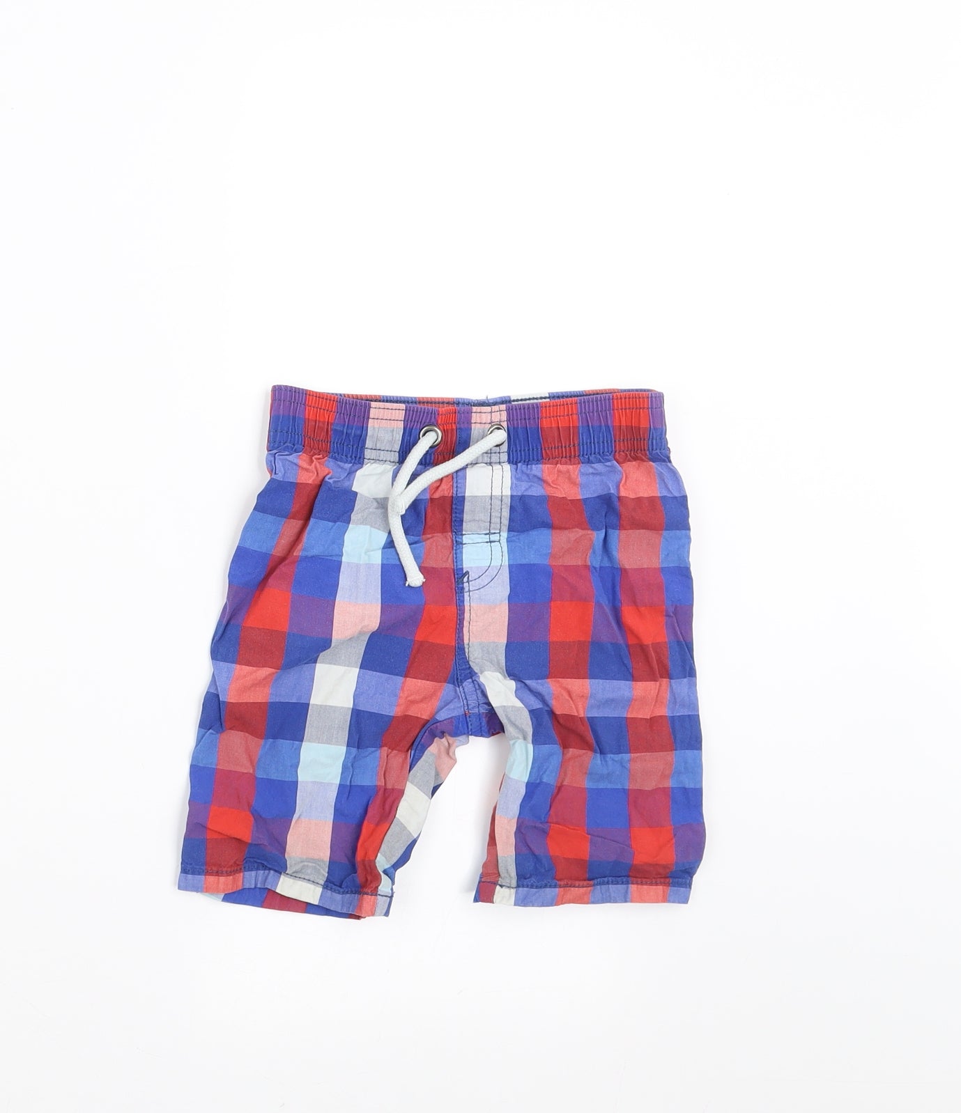 Sainsburys  Boys Blue Check  Bermuda Shorts Size 2-3 Years