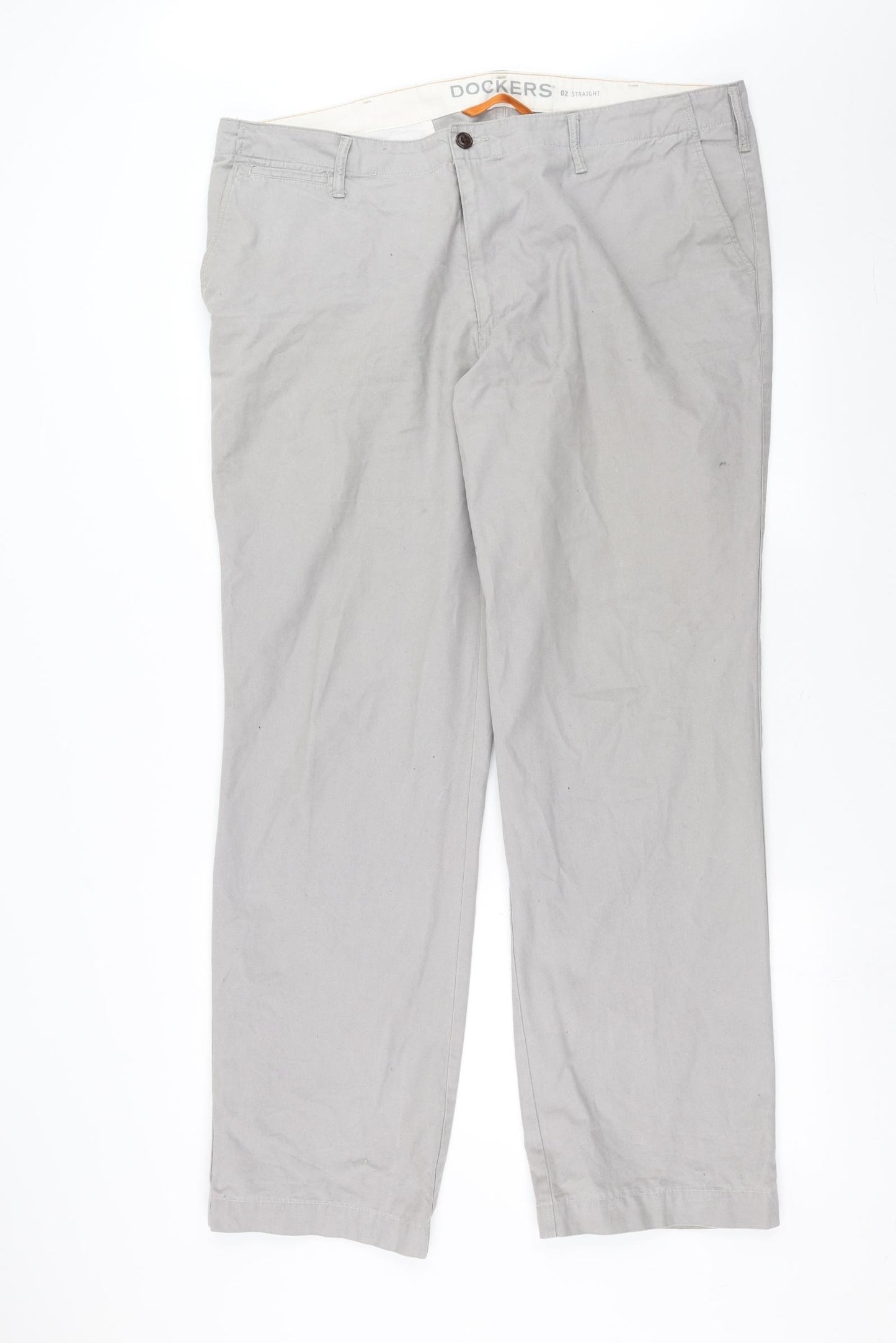 DOCKERS Mens Grey   Chino Trousers Size 42 in L32 in
