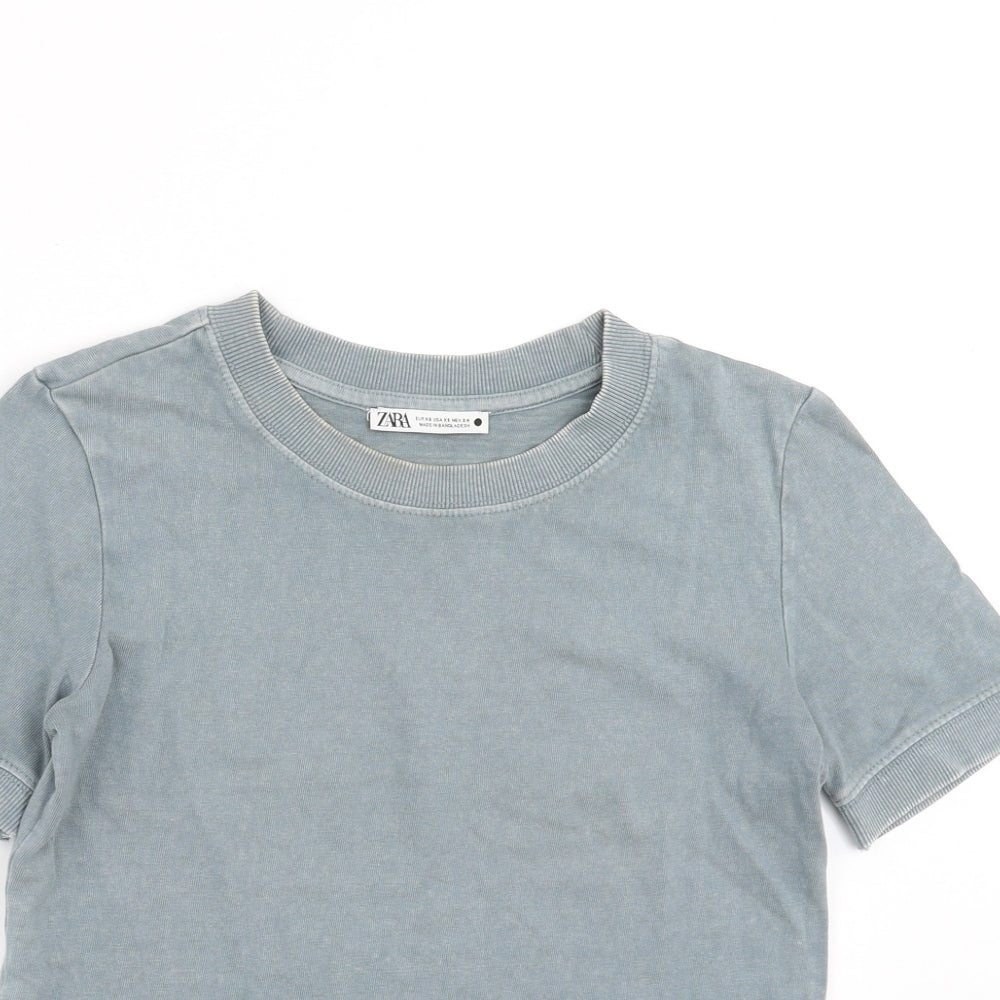Zara Womens Blue   Basic T-Shirt Size XS