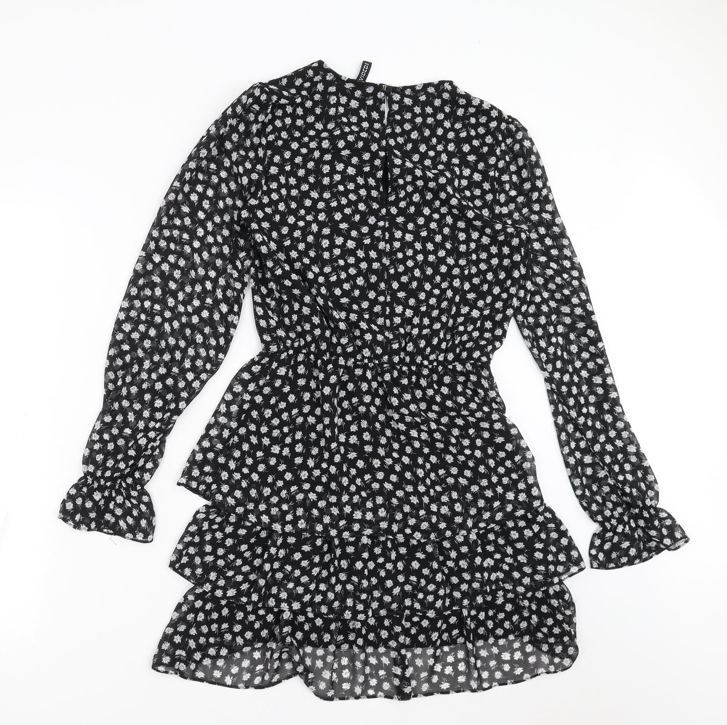 Divided by H&M Womens Black Floral  Fit & Flare  Size 6