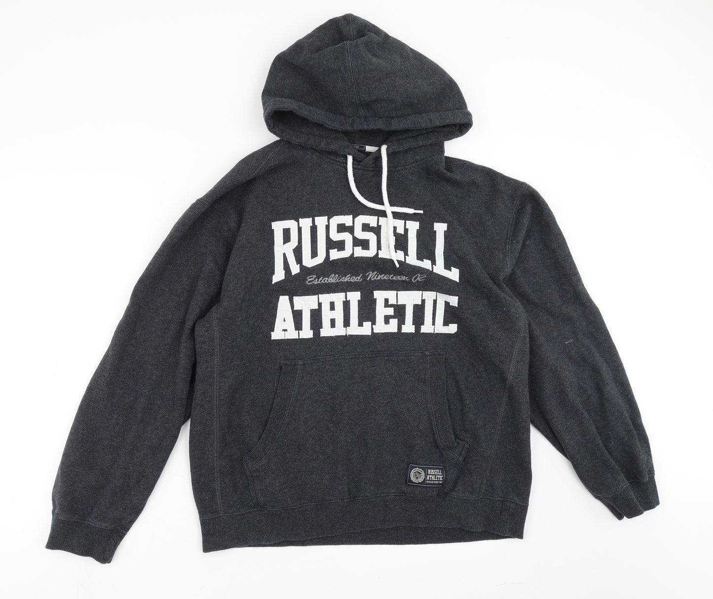 Russell Athletic Mens Grey   Pullover Hoodie Size XL