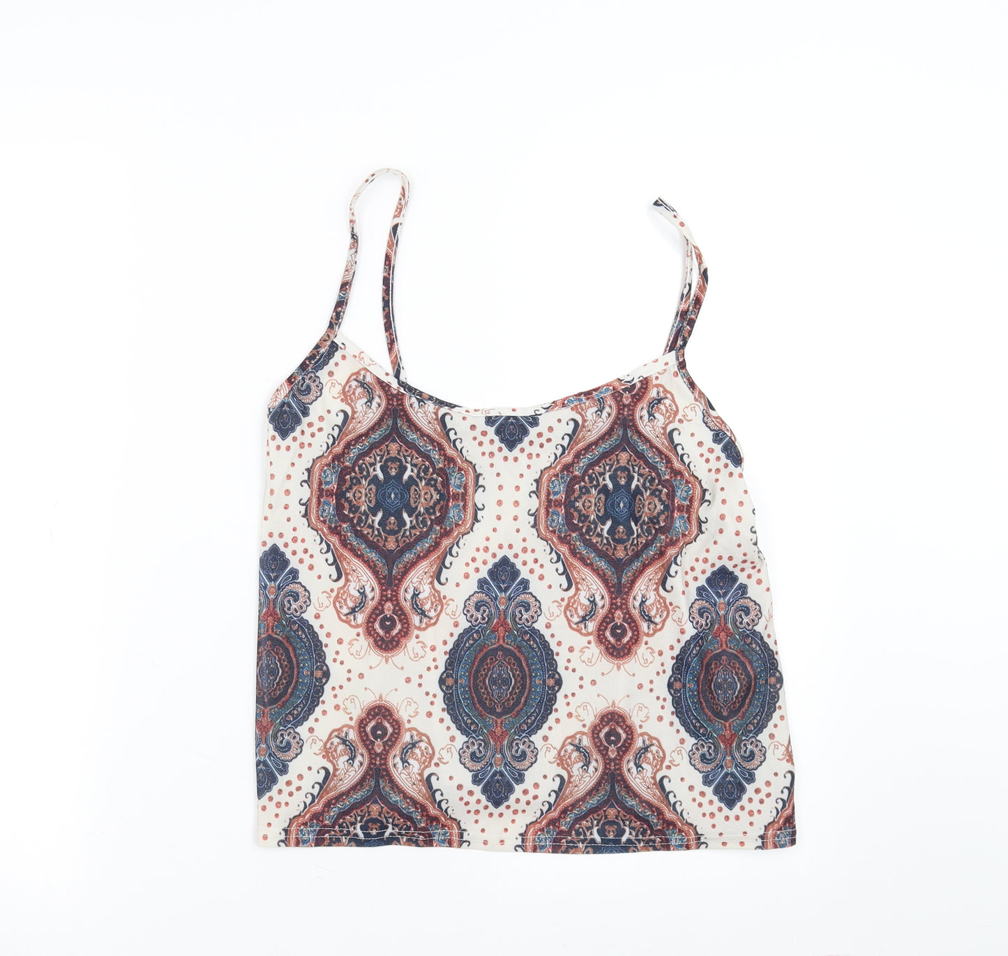 Boohoo Womens Multicoloured Paisley  Camisole T-Shirt Size 14