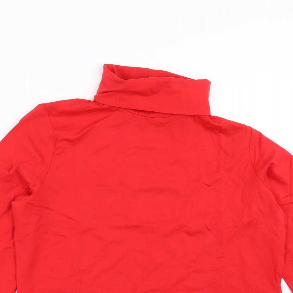 Lands' End Womens Red   Basic T-Shirt Size M