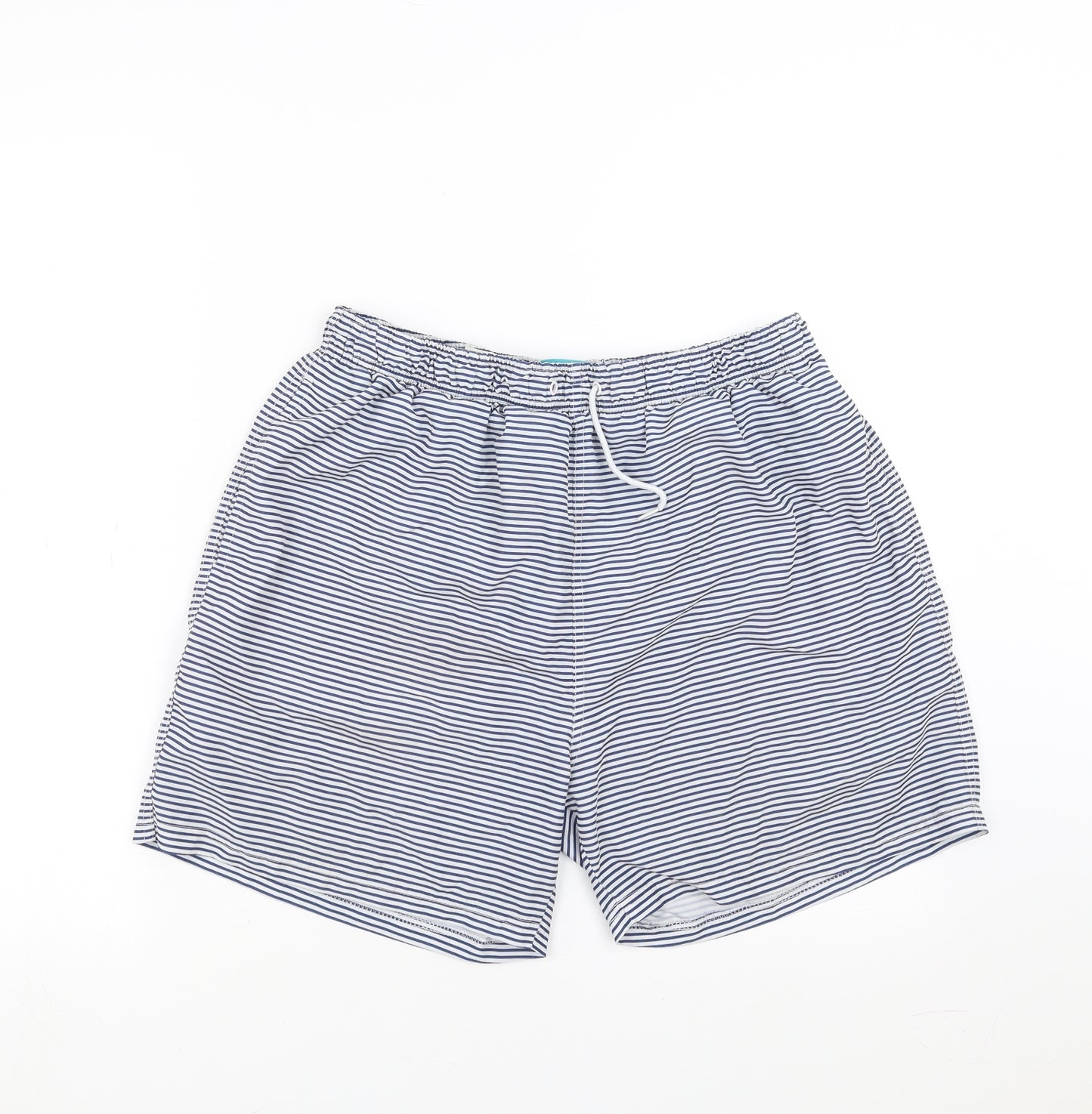 Cedar Wood State Mens Blue Striped  Bermuda Shorts Size L - swim short