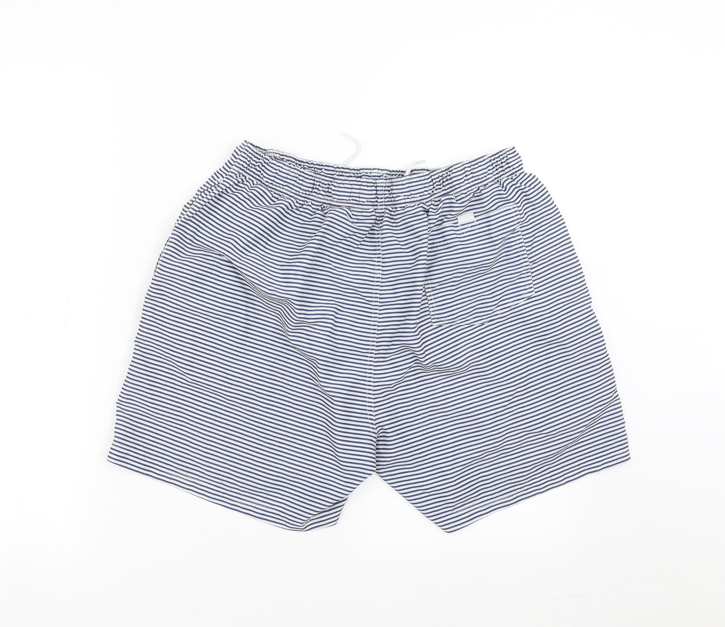 Cedar Wood State Mens Blue Striped  Bermuda Shorts Size L - swim short