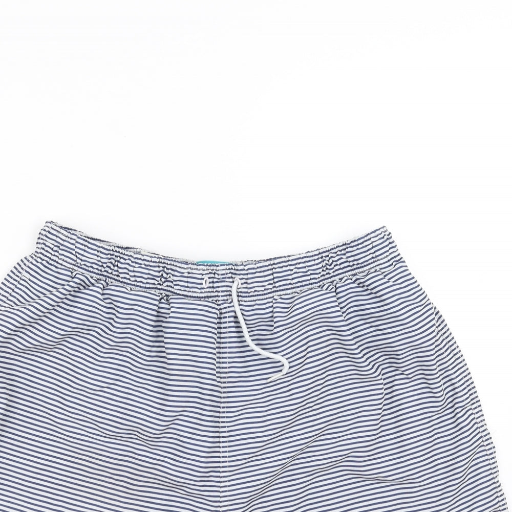 Cedar Wood State Mens Blue Striped  Bermuda Shorts Size L - swim short
