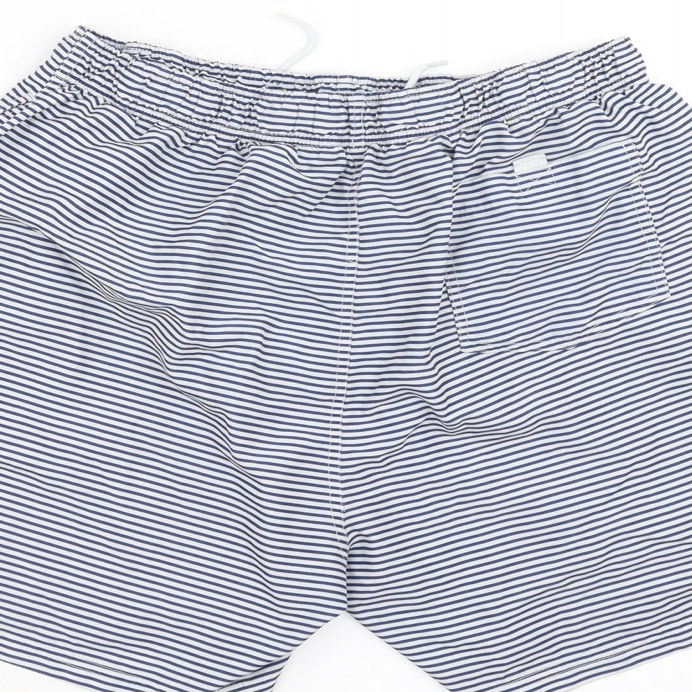 Cedar Wood State Mens Blue Striped  Bermuda Shorts Size L - swim short