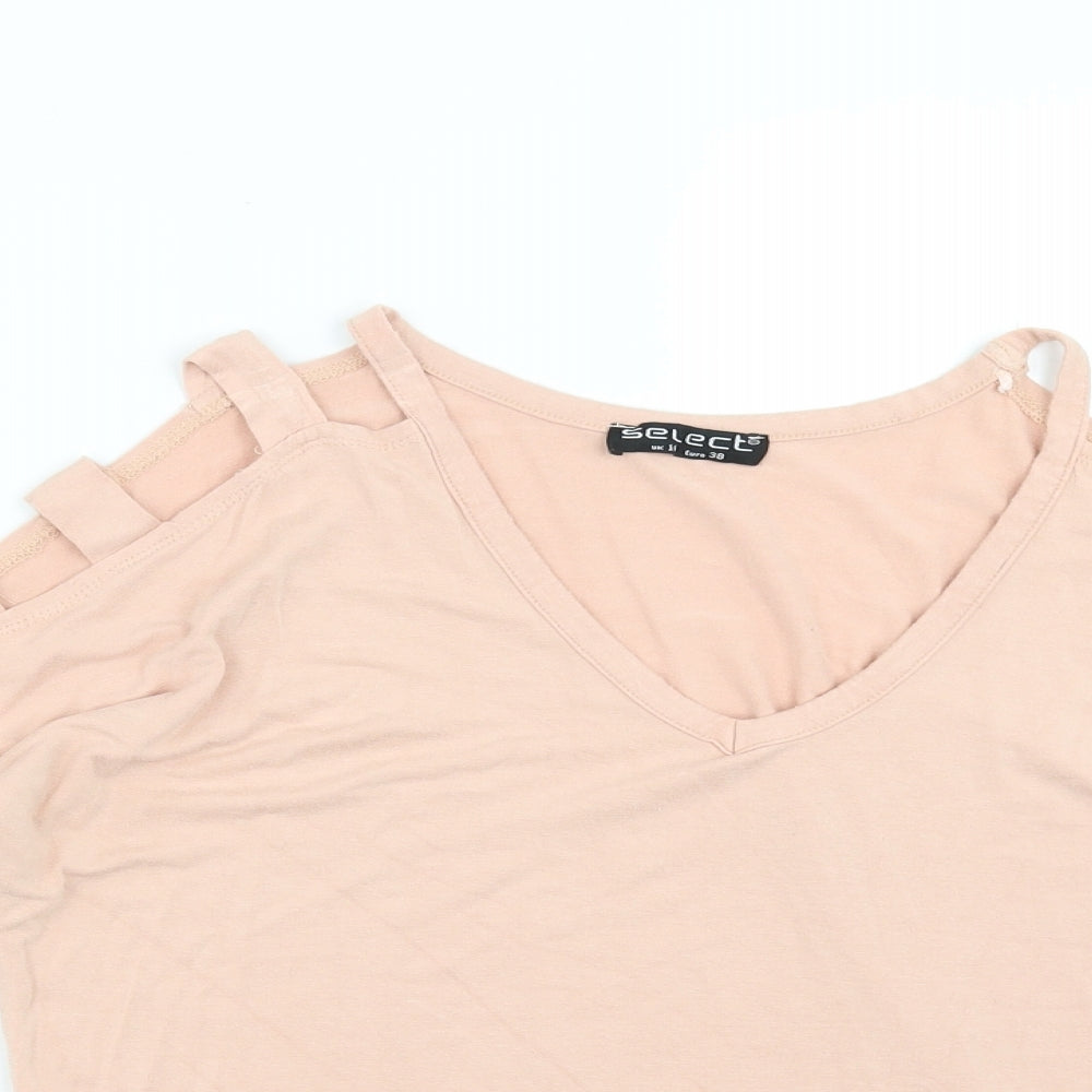 Select Womens Pink   Basic T-Shirt Size 10