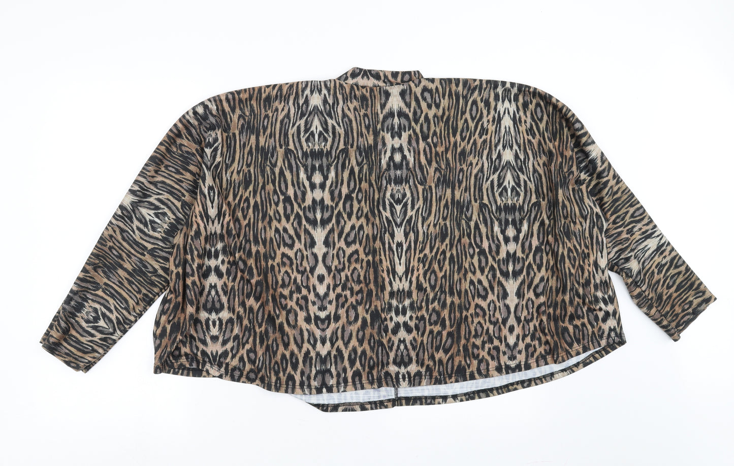 Zara Womens Brown Animal Print  Basic Blouse Size S