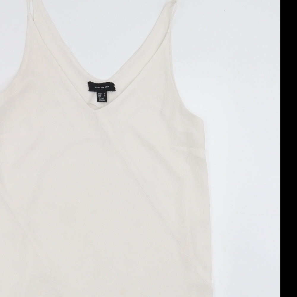 Primark Womens White   Basic Blouse Size 10  - Asymmetric Hem